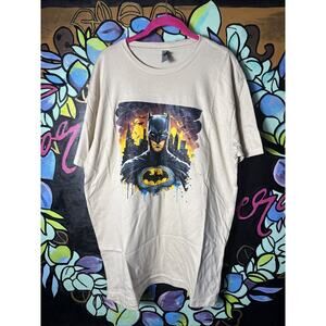 4 for $20 Batman Graphic Tee T-Shirt, Light Tan, Large
